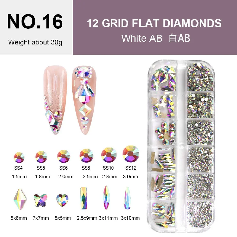 NO.16 white AB profile+flat bottom