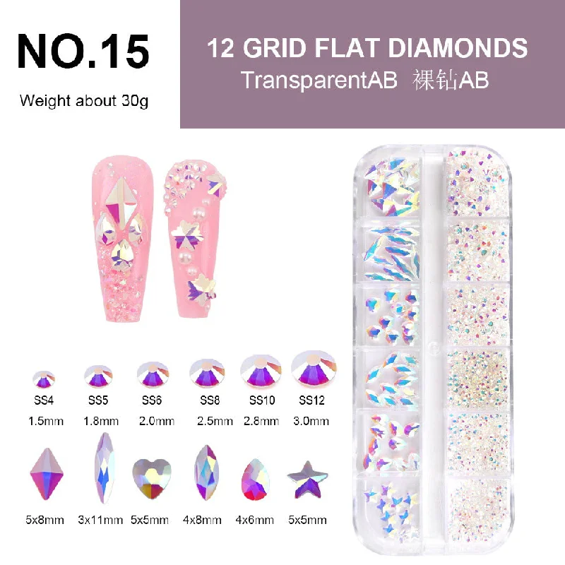 NO.15 bare drill AB shaped+flat bottom