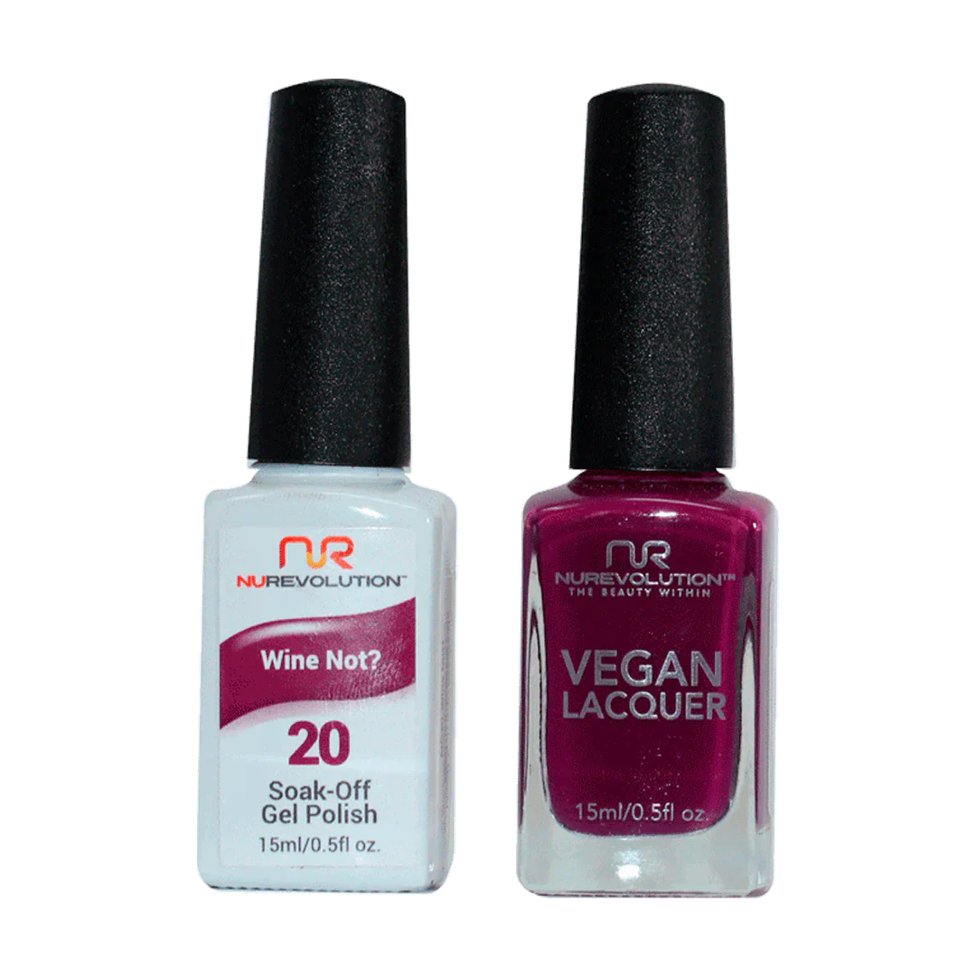 Twinkle nail wraps for twinkle charm-NuRevolution Trio Duo Gel & Lacquer 020 Wine Not?