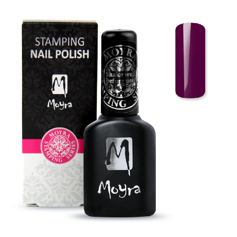 Amethyst nail wraps for amethyst flair-Moyra - Smart Polish (Slow-Drying) SPS08 Purple Stamping Polish