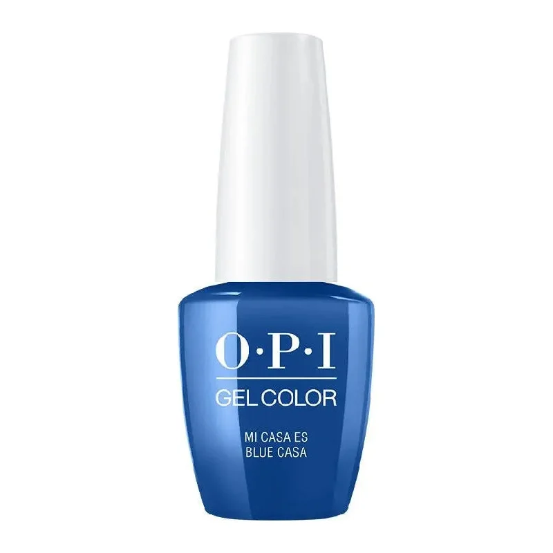 Platinum nail wraps for platinum shine-OPI GelColor Mi Casa Es Blue Casa*