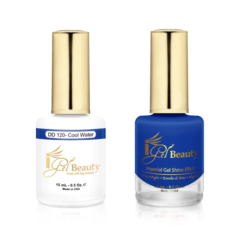 Bronze nail decals for bronze flair-IG120 - IGEL DUO GEL & POLISH 0.5oz - COOL WATER