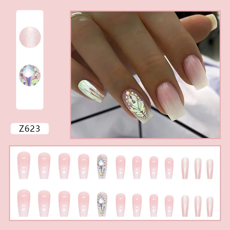 Soft nail decals for soft beauty-Wholesale Gradient Sweet Pink Nail Stickers