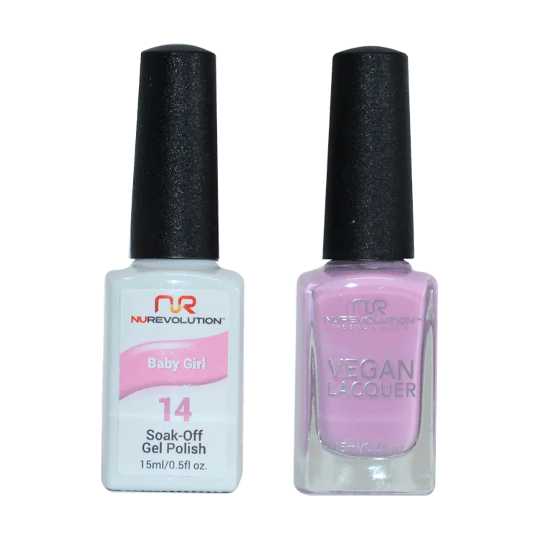 Radiant nail decals for radiant shine-NuRevolution Trio Duo Gel & Lacquer 014 Baby Girl Gel