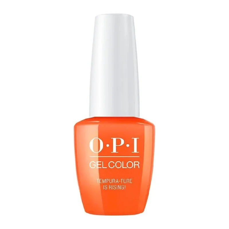 Diagonal nail wraps for diagonal shine-OPI GelColor Tempura-ture Is Rising!*