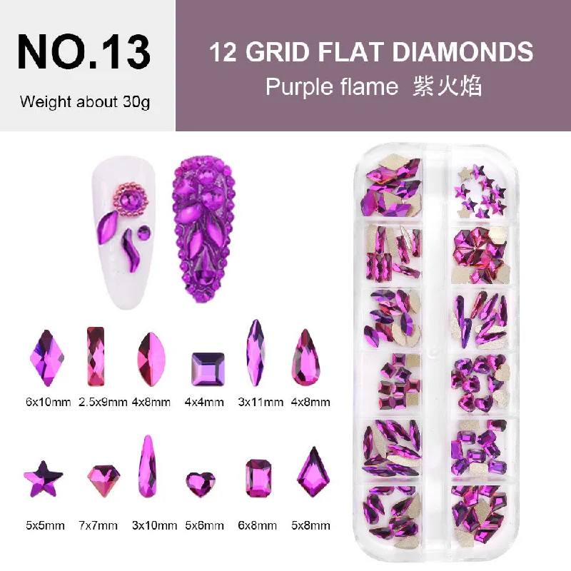 NO.13 120 purple flames, all deformed