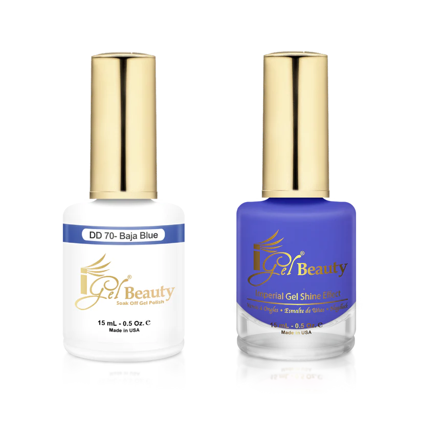 Subtle nail wraps for subtle beauty-IG070 - IGEL DUO GEL & POLISH 0.5oz - BAJA BLUE