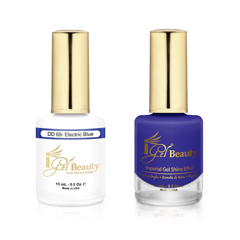 Twinkle nail polish for twinkle shine-IG069 - IGEL DUO GEL & POLISH 0.5oz - ELECTRIC BLUE