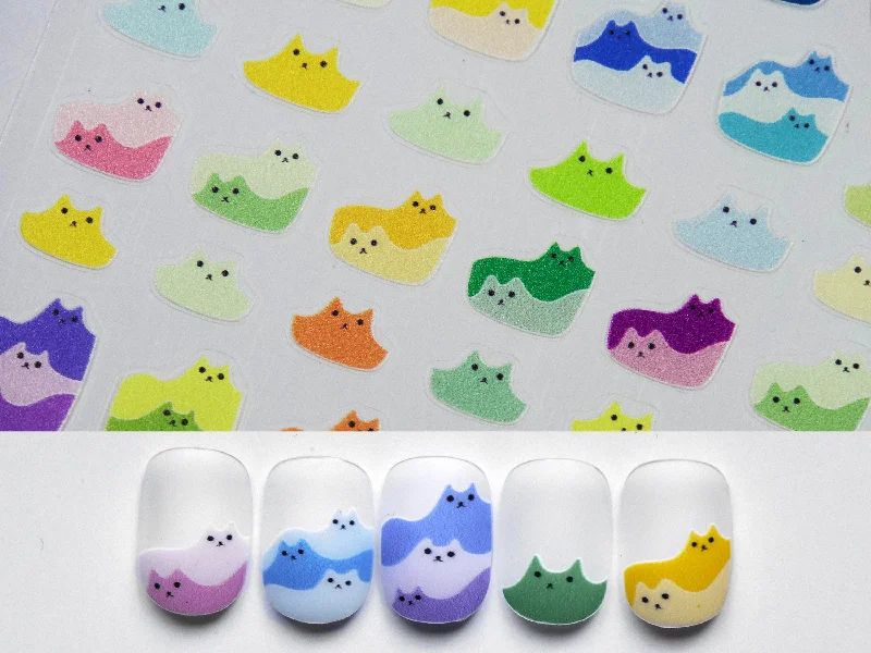 Twinkle nail wraps for twinkle charm-Cute Kitty Nail Stickers