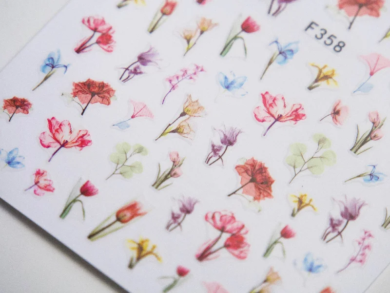 Arrow nail decals for arrow flair-Floral Nail Art Sticker