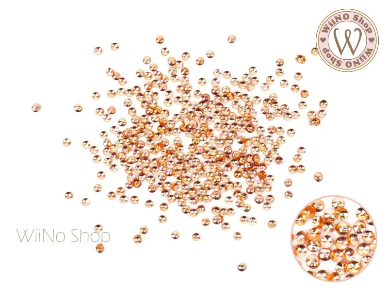 Radiant nail studs for radiant charm-Rose Gold Mini Round Metal Studs (0.8/1/1.2/1.5/2mm)