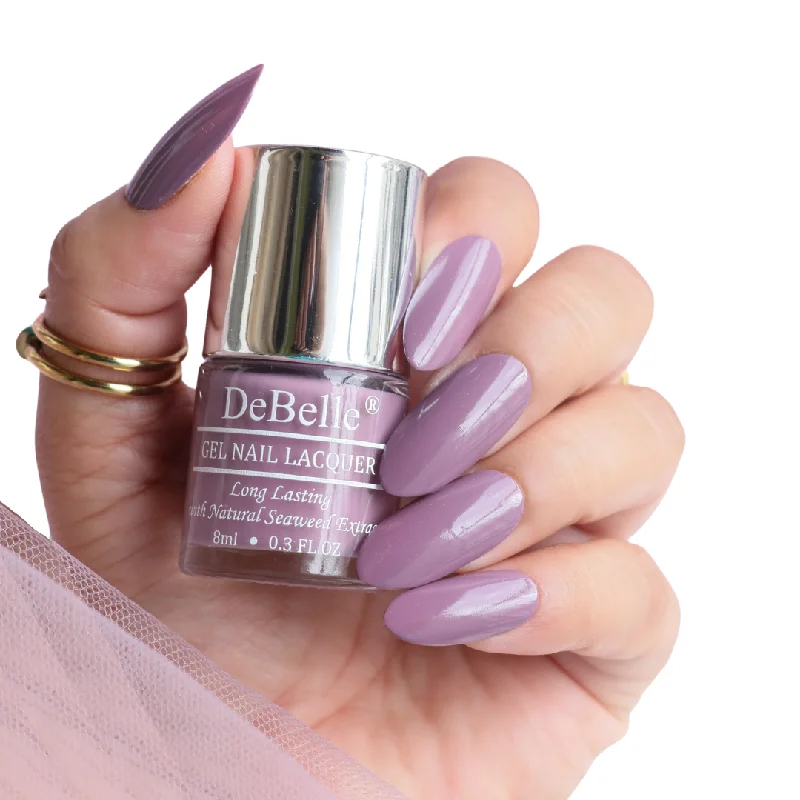 Platinum nail polish for platinum beauty-DeBelle Gel Nail Lacquer Mauve Orchid - (Dark Mauve Nail Polish), 8ml