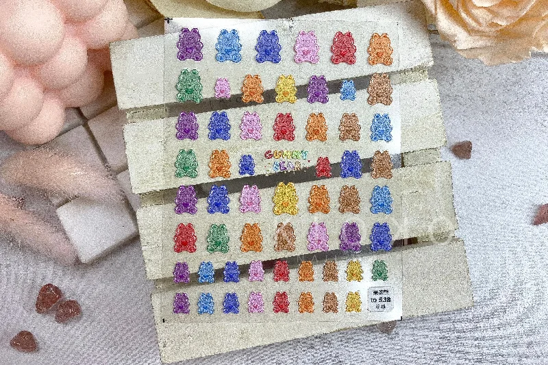 Soft nail studs for soft beauty-Gummy Bear Stickers