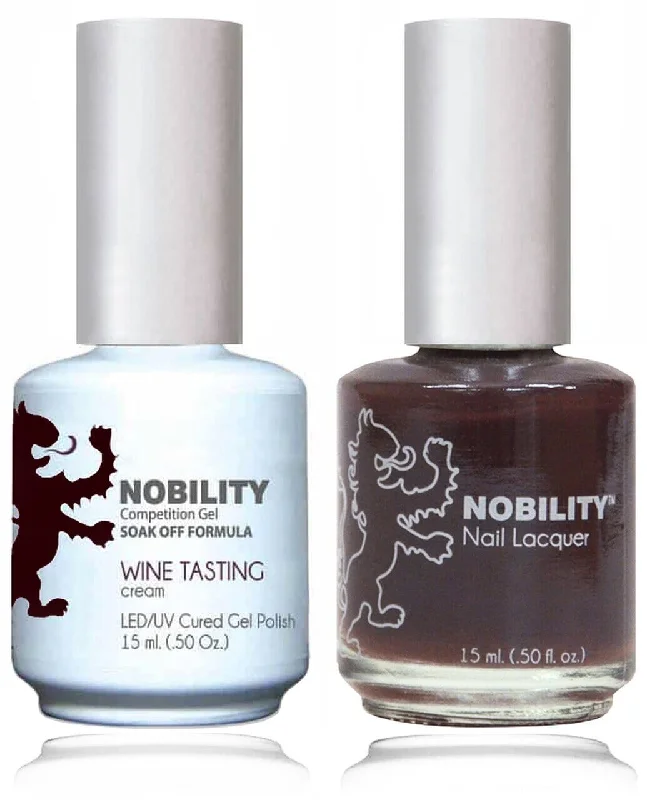 Leaf nail polish for leafy elegance-NBCS034 - NOBILITY GEL POLISH & NAIL LACQUER - WINE TASTING 0.5oz