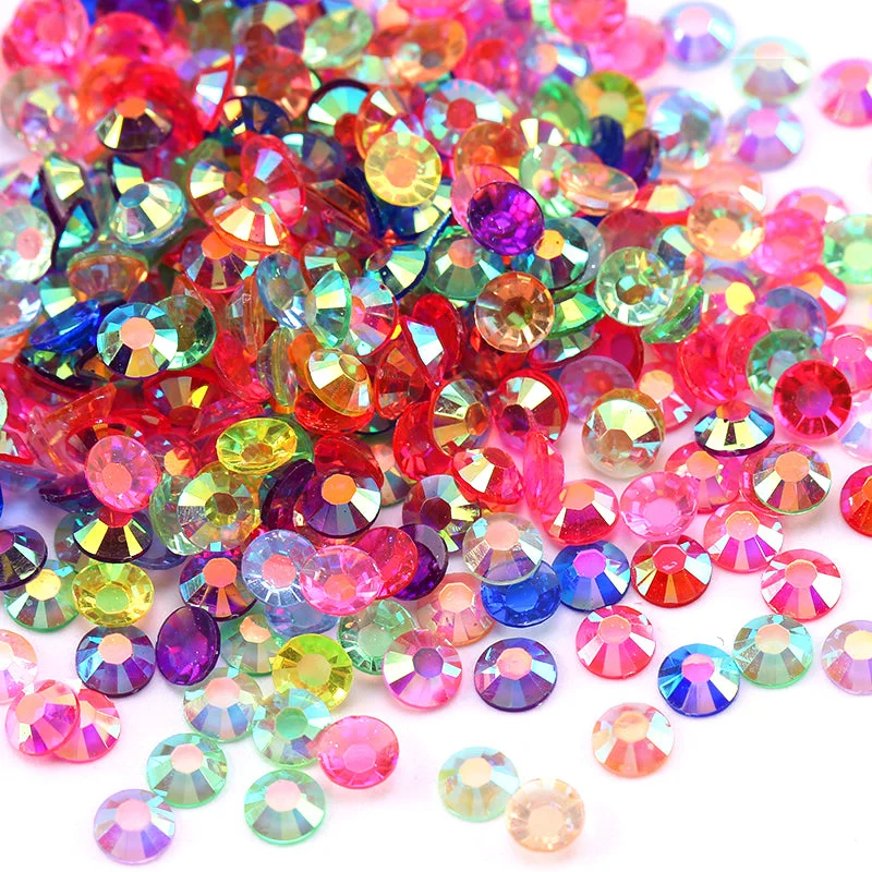 Plush nail studs for plush beauty-Flat bottom resin rhinestone sample clear bottom 10000pcs/bag