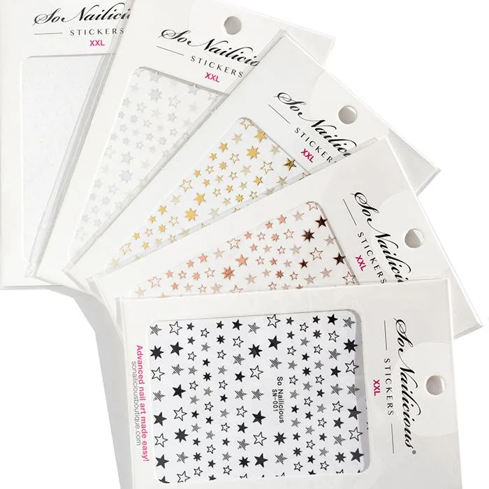 Satin nail wraps for satin beauty-All Stars Sticker Set - SAVE 35%!