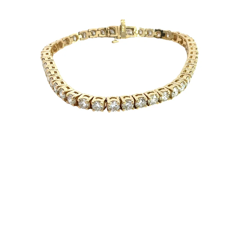 Subtle nail gems for subtle elegance-LG ROUND DIAMONDS 8.30CTW TENNIS BRACELET