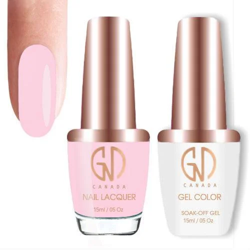 Daisy nail art stickers for summer-GND Duo Gel & Lacquer 009 Mui Ly Pink