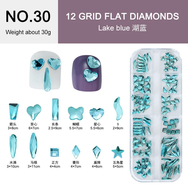 120 NO.30 lake blue shaped drills