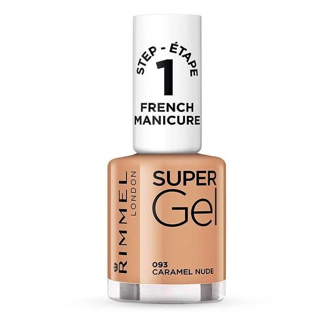 Wave nail decals for fluid designs-Rimmel Super Gel Nail Polish 093 Caramel Nude