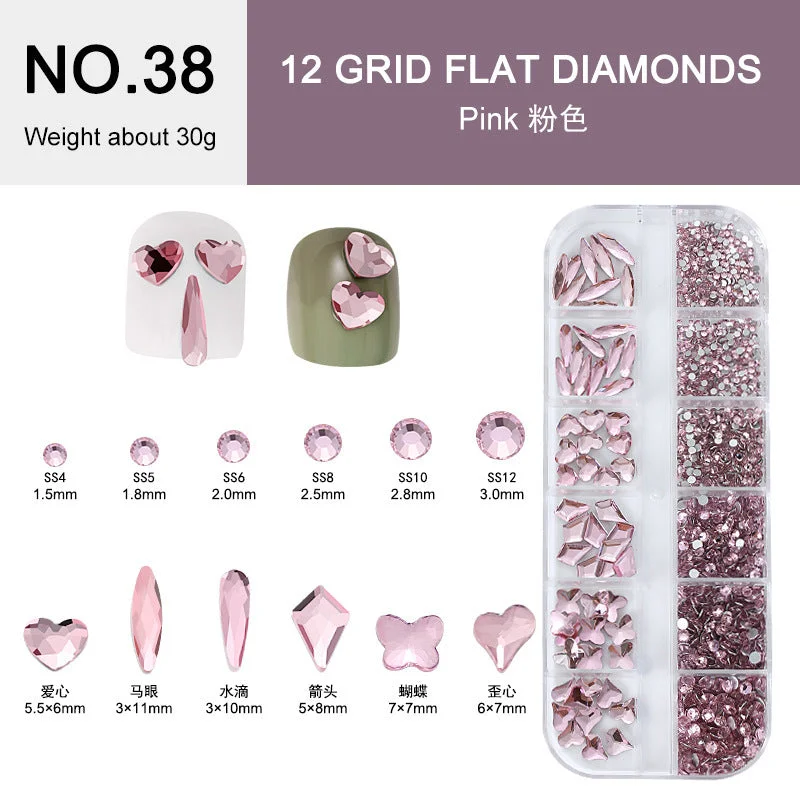 NO.38 pink shaped+flat bottom