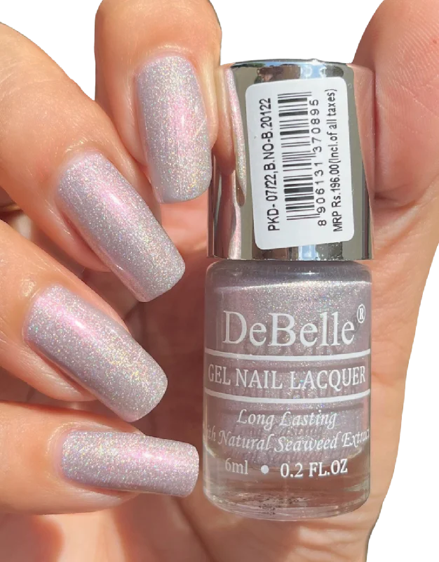 Titanium nail wraps for strong shine-DeBelle Gel Nail Lacquer Awesome Andrea (Metallic Light Purple Nail Polish), 6ml