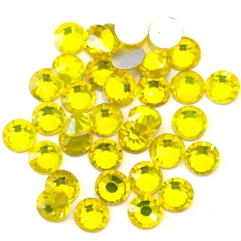 Titanium nail studs for titanium flair-Citrine Rhinestones