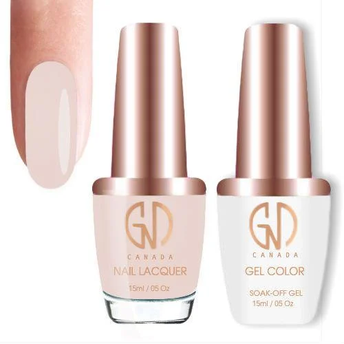 Spot nail polish for spotty elegance-GND Duo Gel & Lacquer 001 Nude Girl