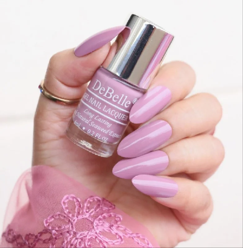 Feather nail gems for feather shine-DeBelle Gel Nail Lacquer Glamorous Jessica (Light Mauve Nail Polish), 6 ml