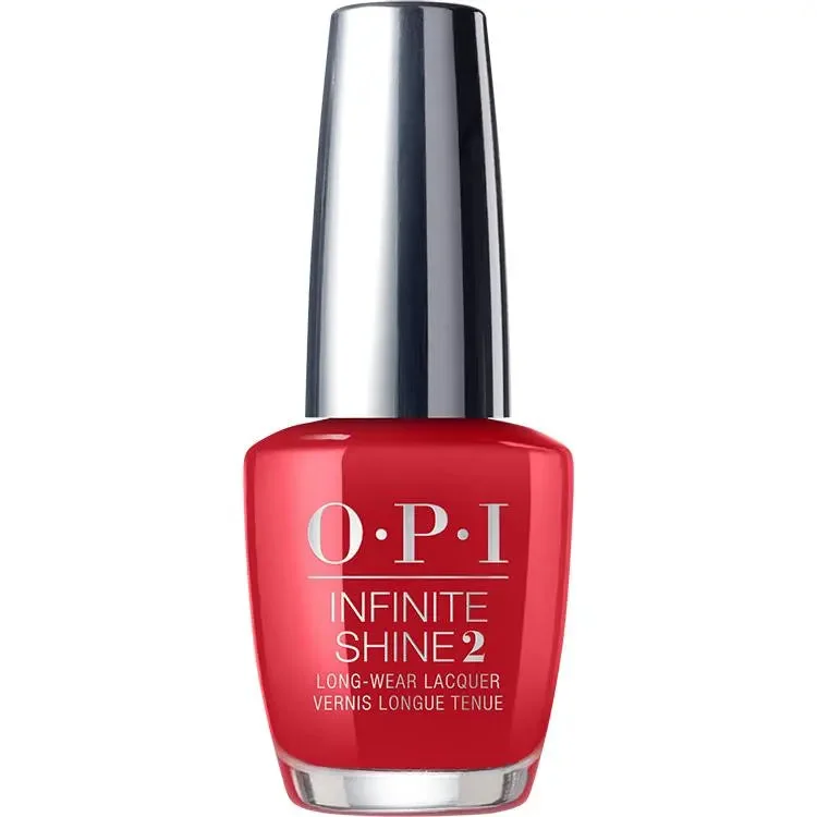 Cheetah nail decals for cheetah shine-OPI Infinite Shine Big Apple Red 0.5 oz.