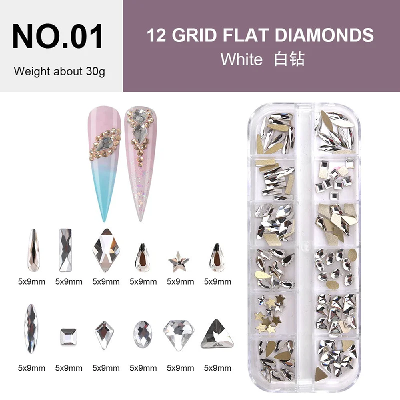 NO.01 120 all-shaped white diamonds