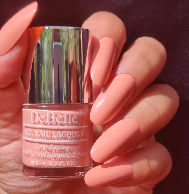 Mirror nail polish for mirror elegance-DeBelle Gel Nail Lacquer Dear Dahlia (Orange Peach Nail Polish), 8ml